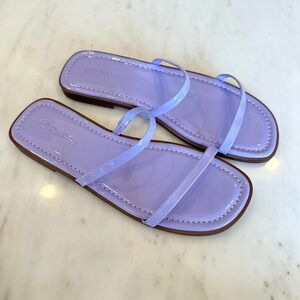 The Drop Women's Size‎ 8 Paris Square Toe Two Strap Flat Sandal Lavendar Summer